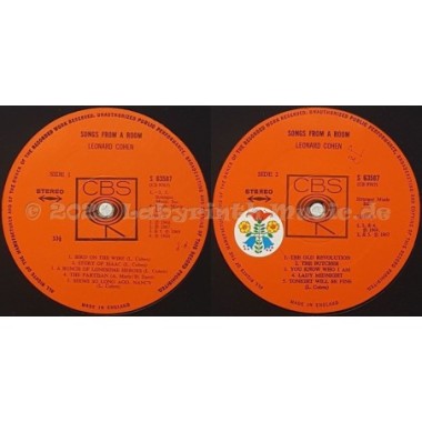 Leonard Cohen - Songs From A Room • 12" Vinyl LP - Labyrinth Music