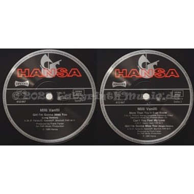 Milli Vanilli - Girl I'm Gonna Miss You • 12" Vinyl Maxi • EX - Labyrinth Music