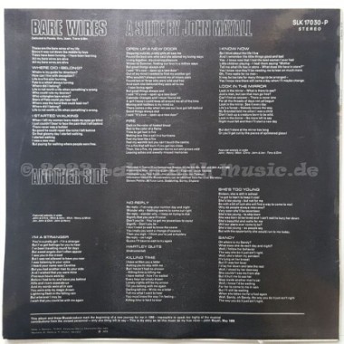 John Mayall & The Bluesbreakers - Bare Wires • 12" Vinyl LP • EX - Labyrinth Music