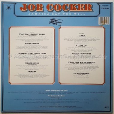 Joe Cocker - Jamaica Say You Will • 12" Vinyl LP • NM - Labyrinth Music