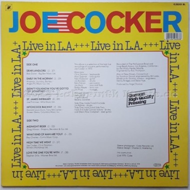 Joe Cocker - Live In L.A. • 12" Vinyl LP • MINT - Labyrinth Music