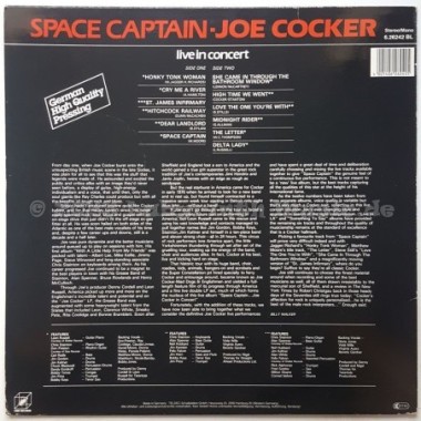 Joe Cocker - Space Captain • Live In Concert • 12" Vinyl LP • EX - Labyrinth Music
