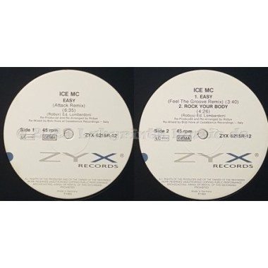 Ice MC - Easy • Attack Remix • 12" Vinyl Maxi • NM - Labyrinth Music