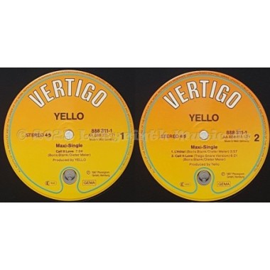 Yello - Call It Love • 12" Vinyl Maxi • MINT - Labyrinth Music