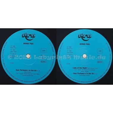 Bernie Paul - Your Perfume's In The Air • 12" Vinyl Maxi • NM - Labyrinth Music