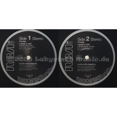 Glen Goldsmith - I Won't Cry • 12" Vinyl Maxi - Labyrinth Music