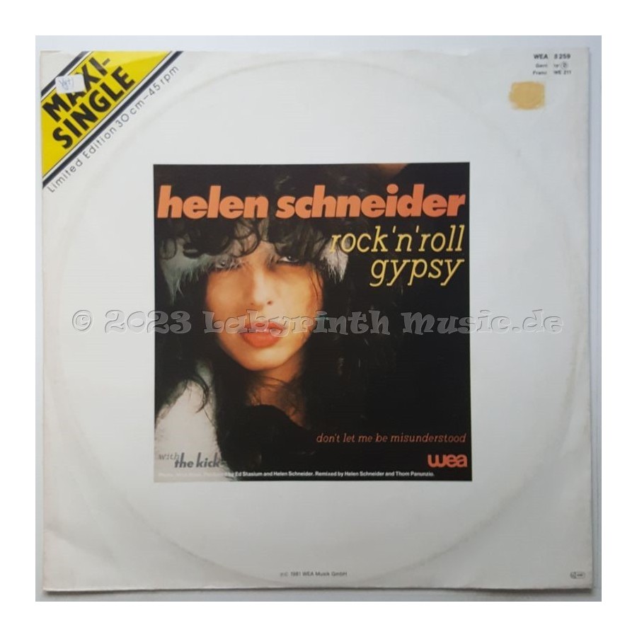 Helen Schneider - Rock 'n' Roll Gypsy • 12" Vinyl Maxi - Labyrinth Music