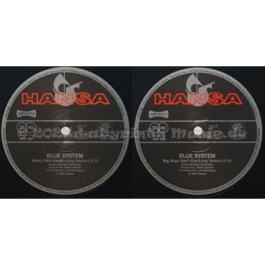 Blue System - Sorry Little Sarah • 12" Vinyl Maxi • MINT - Labyrinth Music