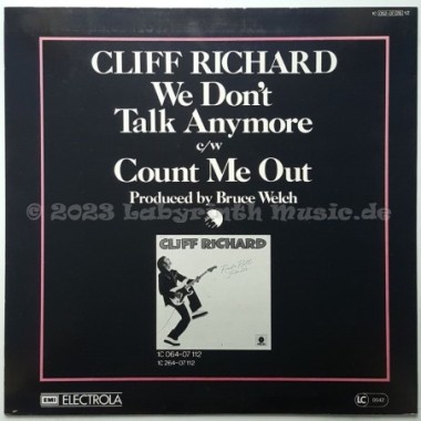 Cliff Richard - We Don't Talk Anymore • 12" Vinyl Maxi • NM - Labyrinth Music