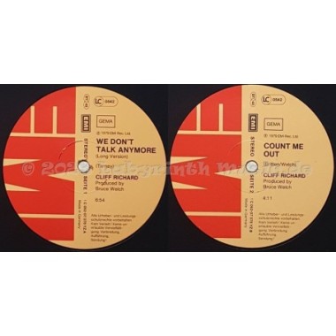 Cliff Richard - We Don't Talk Anymore • 12" Vinyl Maxi • NM - Labyrinth Music