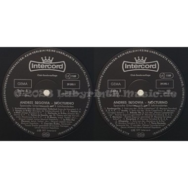Andres Segovia - Nocturnes • Spanische Gitarrenmusik Aus 5 Jahrhunderten • 12" Vinyl LP • EX - Labyrinth Music