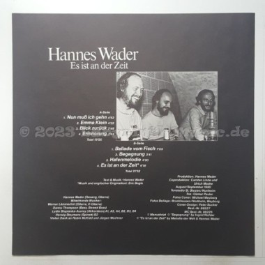 Hannes Wader - Es Ist An Der Zeit • 12" Vinyl LP • EX - Labyrinth Music