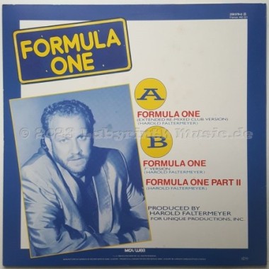 Harold Faltermeyer - Formula One • 12" Vinyl Maxi • MINT - Labyrinth Music