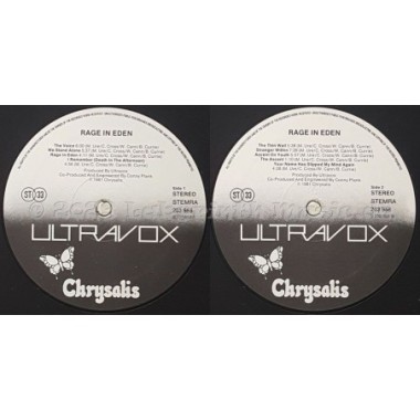 Ultravox - Rage In Eden • 12" Vinyl LP - Labyrinth Music
