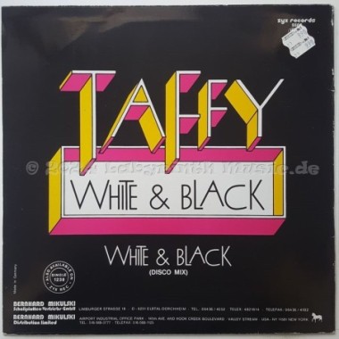Taffy - White & Black • 12" Vinyl Maxi • EX - Labyrinth Music