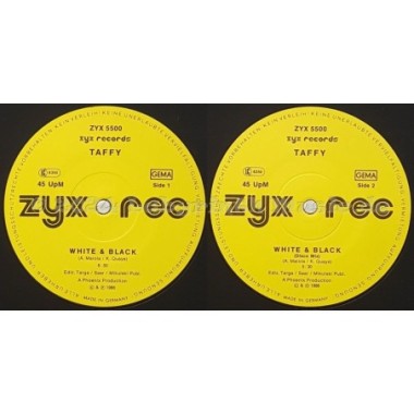 Taffy - White & Black • 12" Vinyl Maxi • EX - Labyrinth Music