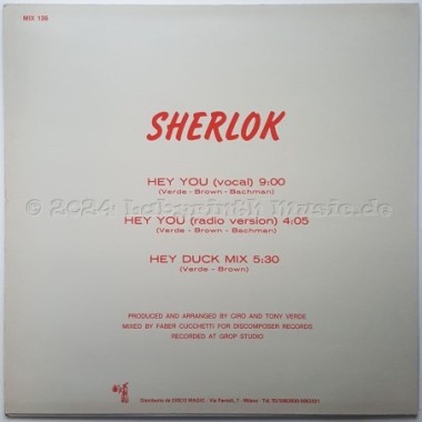 Sherlok - Hey You • 12" Vinyl Maxi • NM - Labyrinth Music