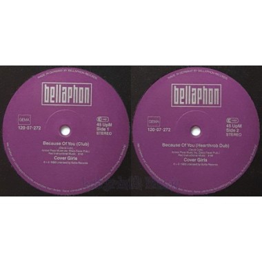 The Cover Girls - Because Of You • 12" Vinyl Maxi • EX - Labyrinth Music