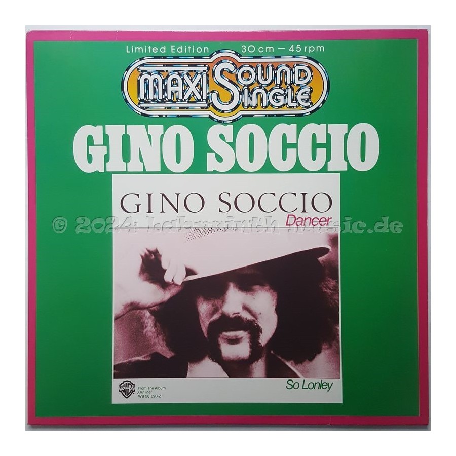Gino Soccio - Dancer • 12" Vinyl Maxi • NM - Labyrinth Music