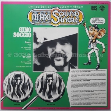 Gino Soccio - Dancer • 12" Vinyl Maxi • NM - Labyrinth Music