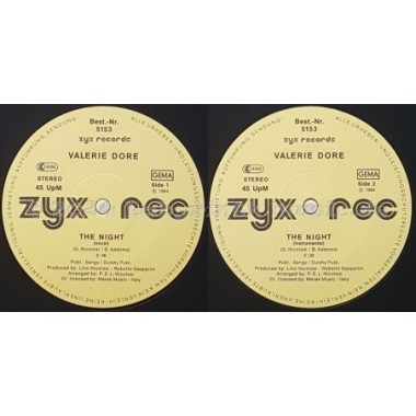 Valerie Dore - The Night • 12" Vinyl Maxi • MINT - Labyrinth Music