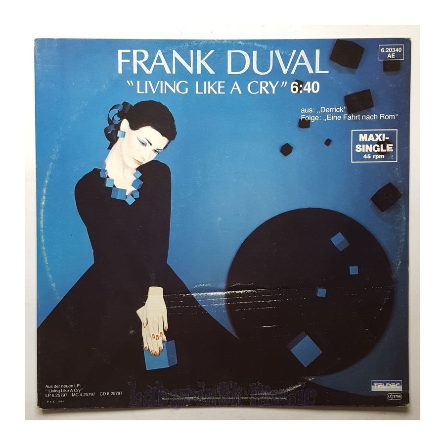 Frank Duval - Living Like A Cry • 12" Vinyl Maxi - Labyrinth Music