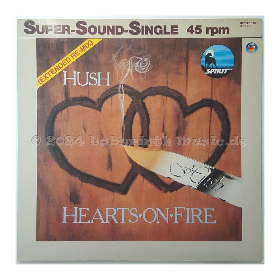 Hush - Hearts On Fire • 12" Vinyl Maxi • EX - Labyrinth Music