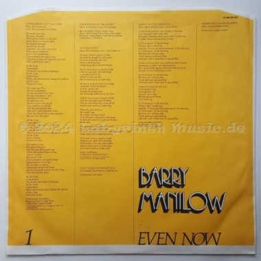 Barry Manilow - Even Now • 12" Vinyl LP • NM - Labyrinth Music