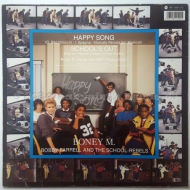 Boney M. And Bobby Farrell With The School Rebels - Happy Song • 12" Vinyl Maxi - Labyrinth Music