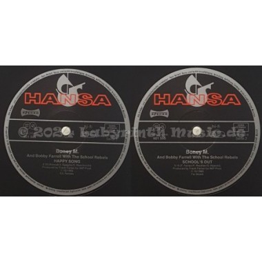 Boney M. And Bobby Farrell With The School Rebels - Happy Song • 12" Vinyl Maxi - Labyrinth Music