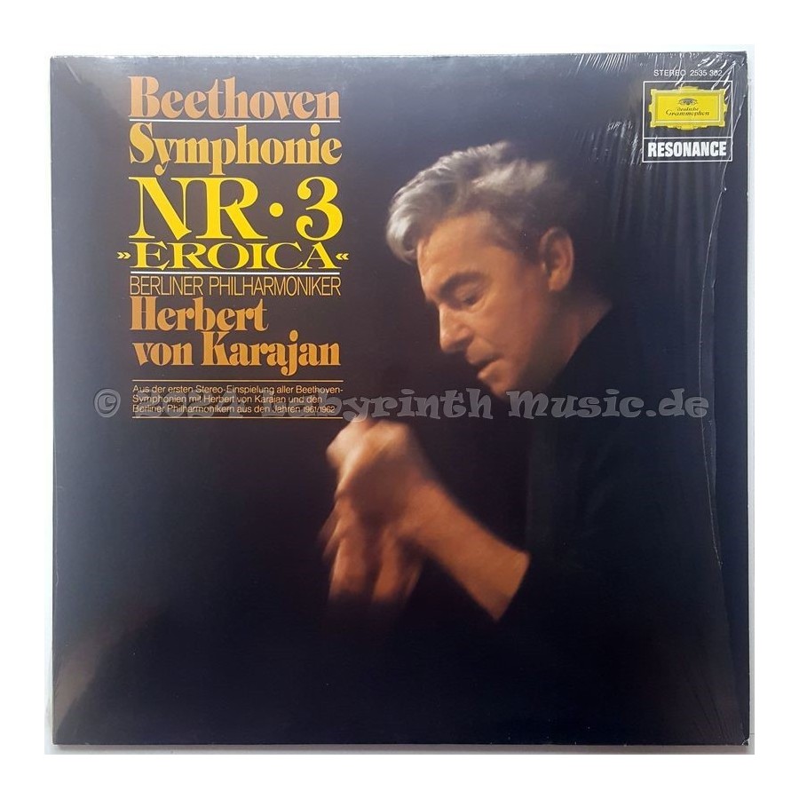 Ludwig Van Beethoven - Symphonie Nr.3  • Eroica • 12" Vinyl LP • MINT - Labyrinth Music