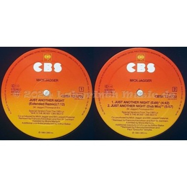 Mick Jagger - Just Another Night • 12" Vinyl Maxi • EX - Labyrinth Music