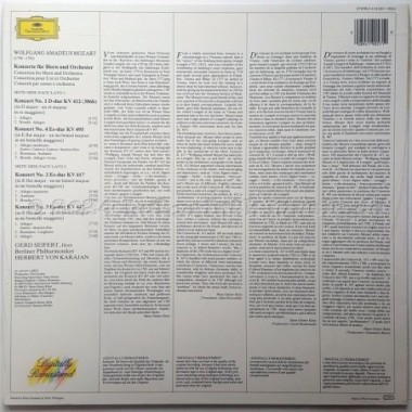 Wolfgang Amadeus Mozart - 4 Hornkonzerte • Konzerte Für Horn Und Orchester • 12" Vinyl LP • NM - Labyrinth Music