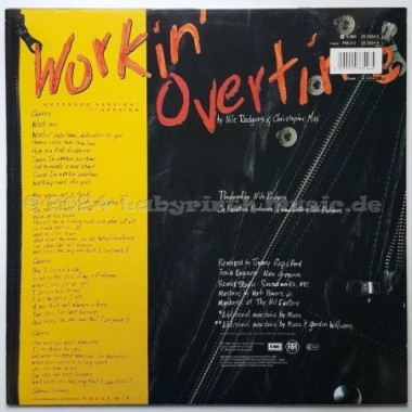 Diana Ross - Workin' Overtime • 12" Vinyl Maxi • NM - Labyrinth Music