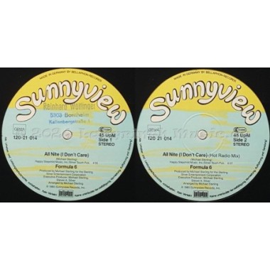 Formula 6 - All Nite (I Don't Care) • 12" Vinyl Maxi • EX - Labyrinth Music