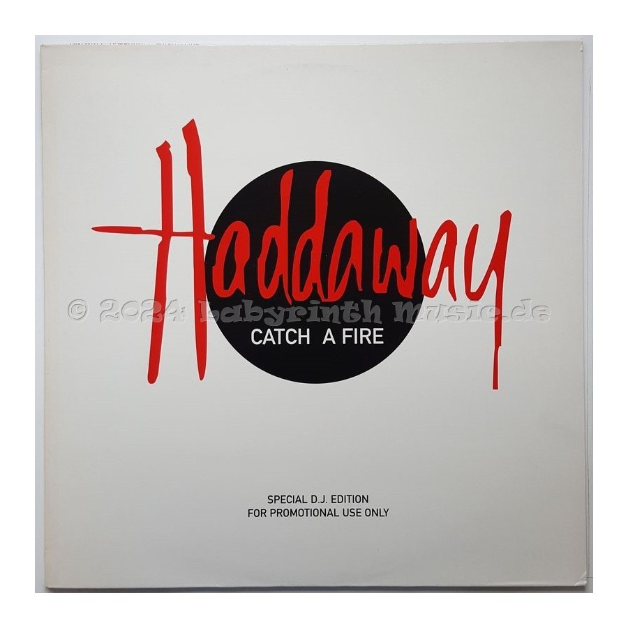 Haddaway - Catch A Fire • 12" Vinyl Maxi • MINT - Labyrinth Music