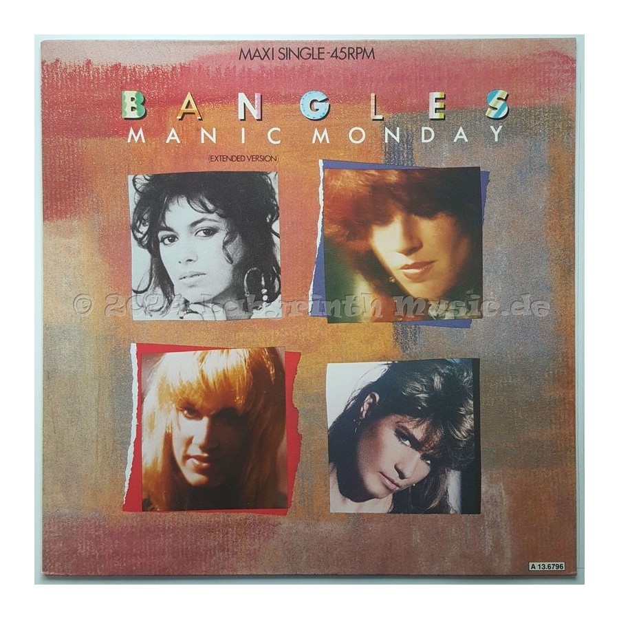 Bangles - Manic Monday • Extended Version • 12" Vinyl Maxi • EX - Labyrinth Music