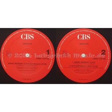 Bangles - Manic Monday • Extended Version • 12" Vinyl Maxi • EX - Labyrinth Music