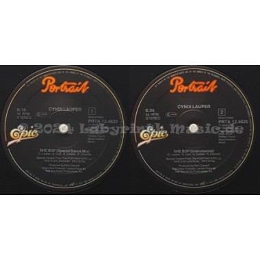 Cyndi Lauper - She Bop • 12" Vinyl Maxi • EX - Labyrinth Music