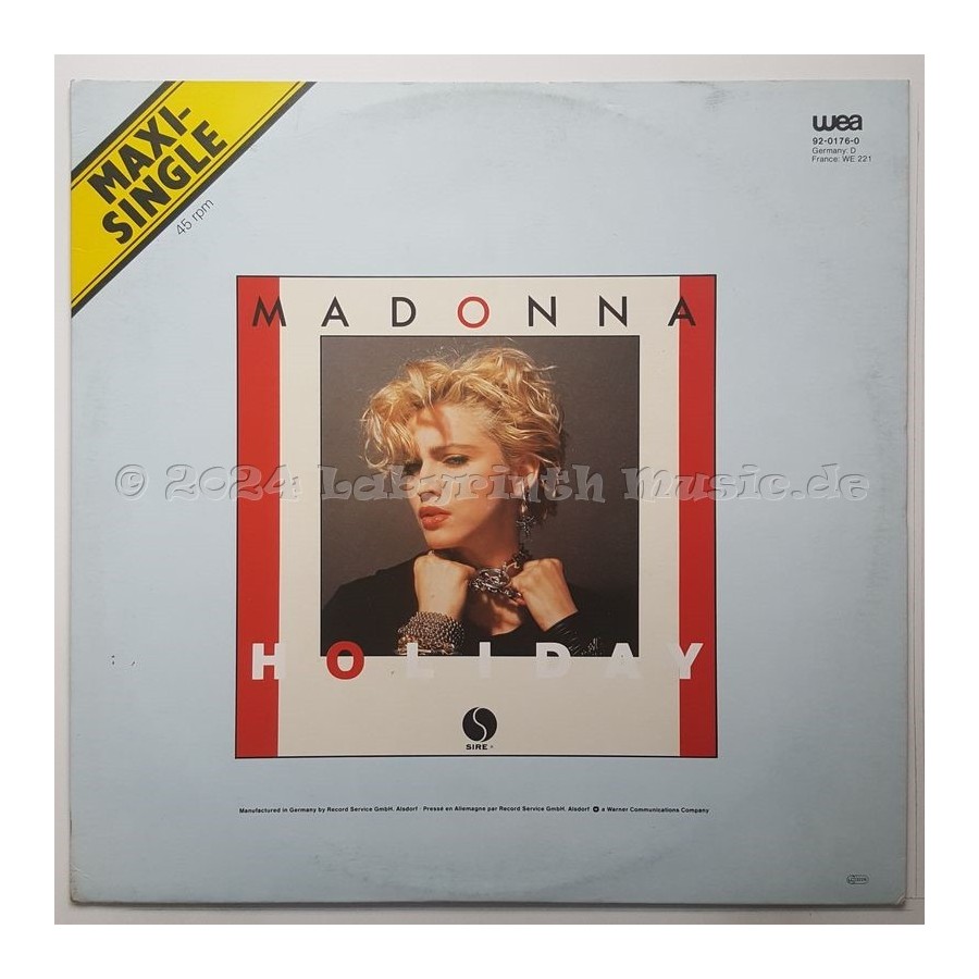 Madonna - Holiday • 12" Vinyl Maxi • EX - Labyrinth Music