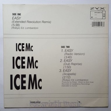 Ice MC - Easy • 12" Vinyl Maxi • MINT - Labyrinth Music