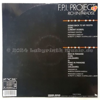 F.P.I. Project - Rich In Paradise • 12" Vinyl Maxi - Labyrinth Music