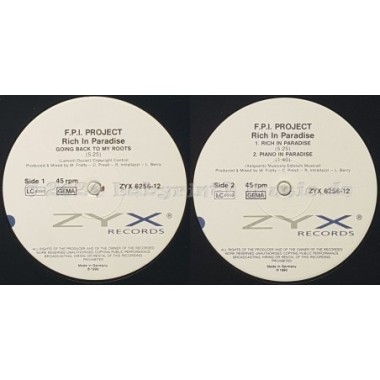 F.P.I. Project - Rich In Paradise • 12" Vinyl Maxi - Labyrinth Music