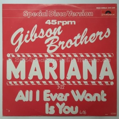 Gibson Brothers - Mariana • 12" Vinyl Maxi - Labyrinth Music
