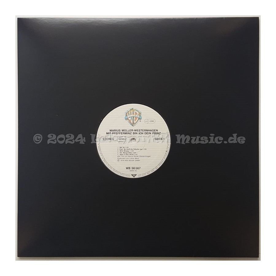 Marius Müller-Westernhagen - Mit Pfefferminz Bin Ich Dein Prinz • 12" Vinyl LP - Labyrinth Music