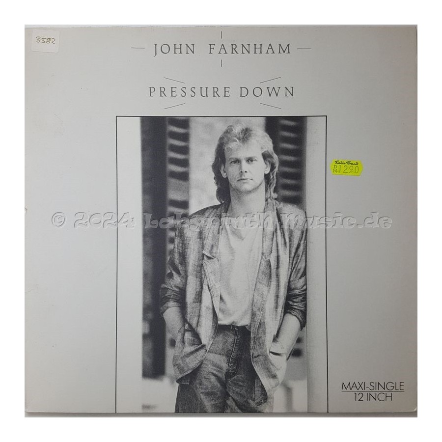 John Farnham - Pressure Down • 12" Vinyl Maxi • EX - Labyrinth Music