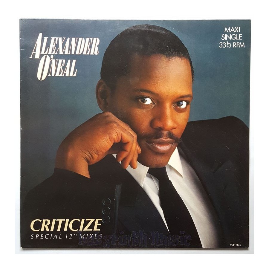 Alexander O'Neal - Criticize • 12" Vinyl Maxi • EX - Labyrinth Music