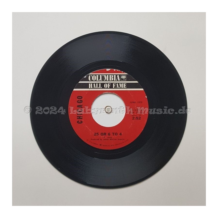 Chicago - 25 Or 6 To 4 • 7" Vinyl - Labyrinth Music