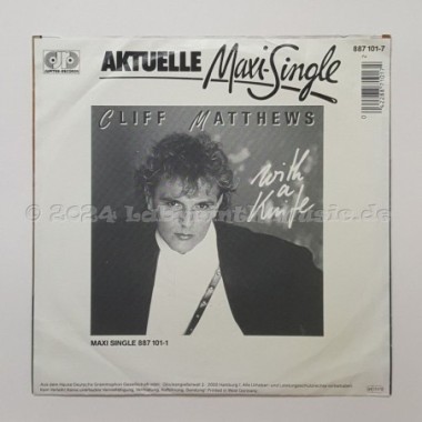Cliff Matthews - With A Knife • 7" Vinyl • EX - Labyrinth Music