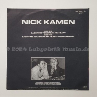 Nick Kamen - Each Time You Break My Heart • 7" Vinyl • MINT - Labyrinth Music
